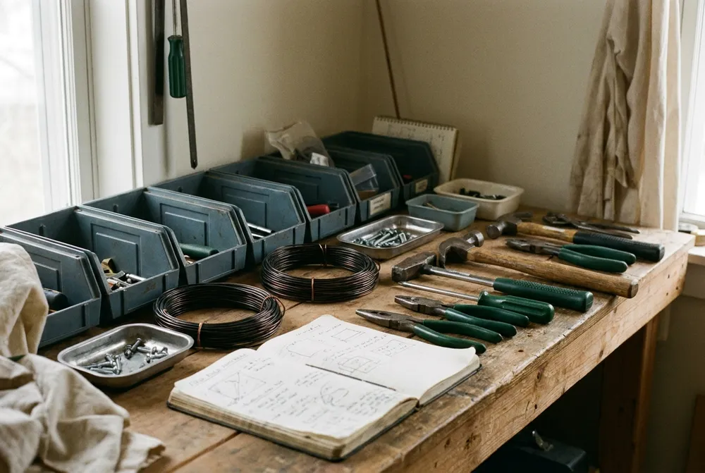 Illustration: workshop table
