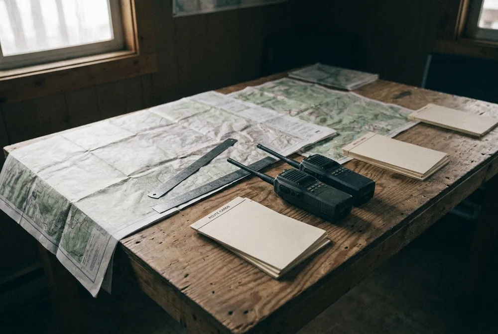 Illustration: team map briefing